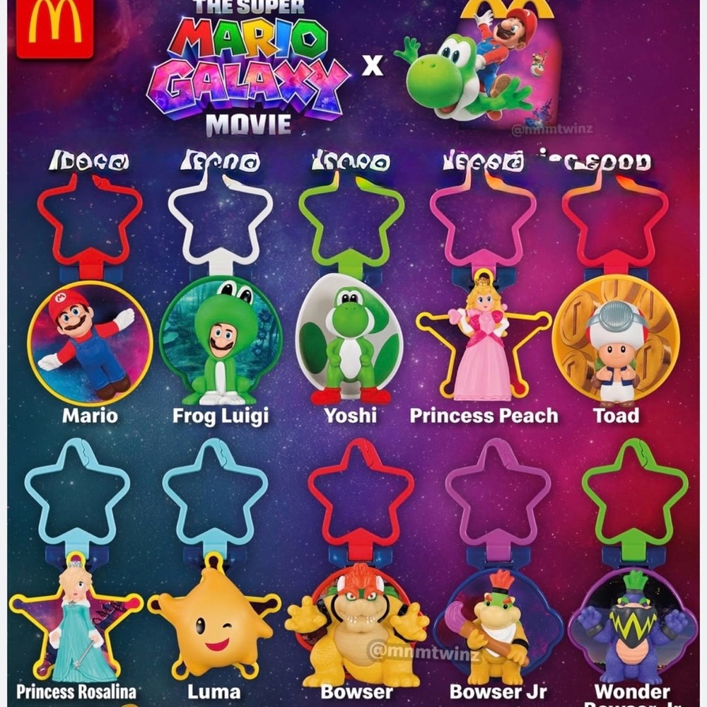 The Super Mario Galaxy Kids Toy Keychain Set – Assorted Colors
